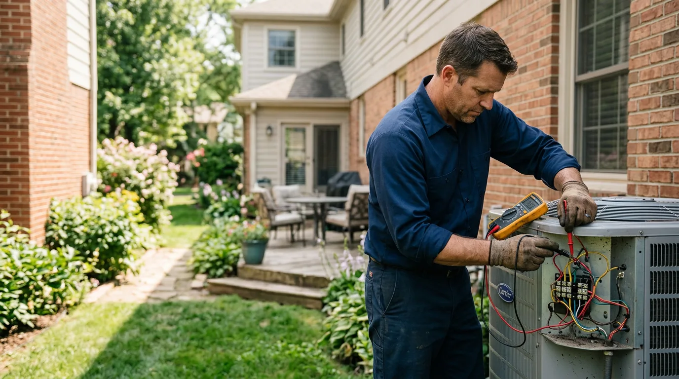 HVAC technician working near Mount Pulaski, IL